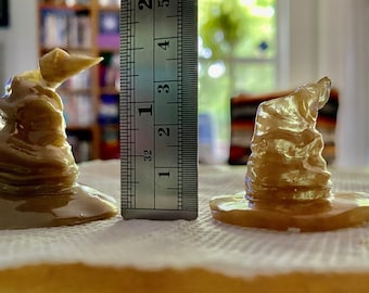 Wizard sorting hat straw topper mold small and larger (molds are cut for easy removal)