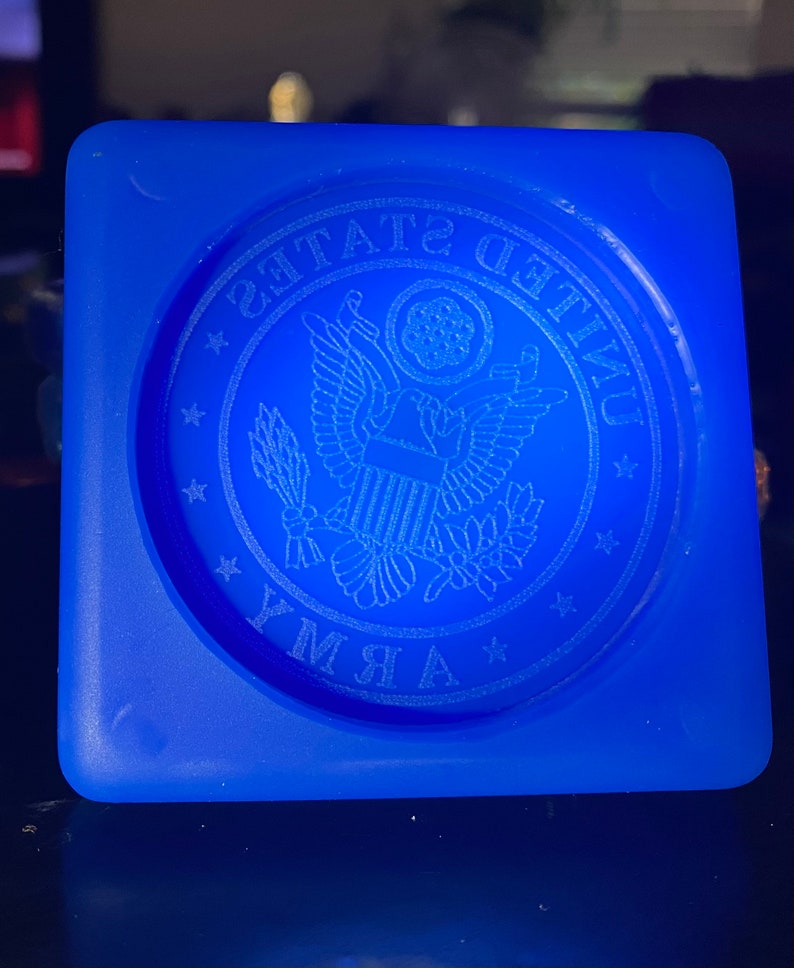 3 X 1/4 Inch Army Emblem Mold, 1 Inch Deep Silicone Mold - Etsy