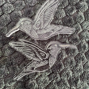 set of 3 inch hummingbird molds a left and a right set