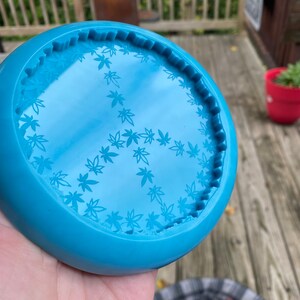 4 inch coaster leaf peace sign coaster mold
