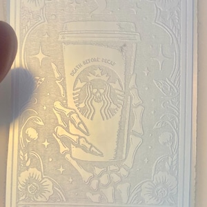 Molde de carta de tarô de café de três polegadas