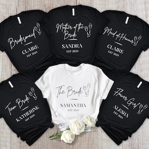 Personalized Hen Party T-Shirt: Bride Tribe Matching Bachelorette Tops