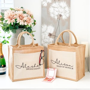 Personalised Tote Bag | Bridesmaid boxes | custom reusable shopping bag | hen party bags | personalized gift bag | teacher bag gift for her