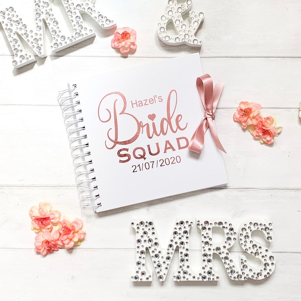 Personalised bride squad scrapbooked book, keepsake book Memory Photo album, custom scrapbook!