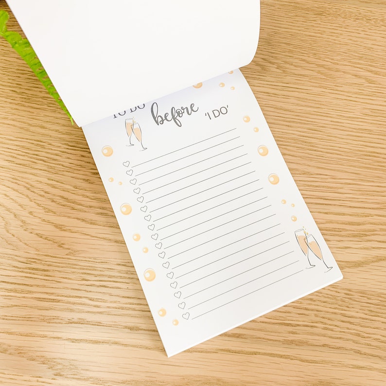 TO DO Wedding Notepad Wedding Notepad to Do Before I DO Etsy
