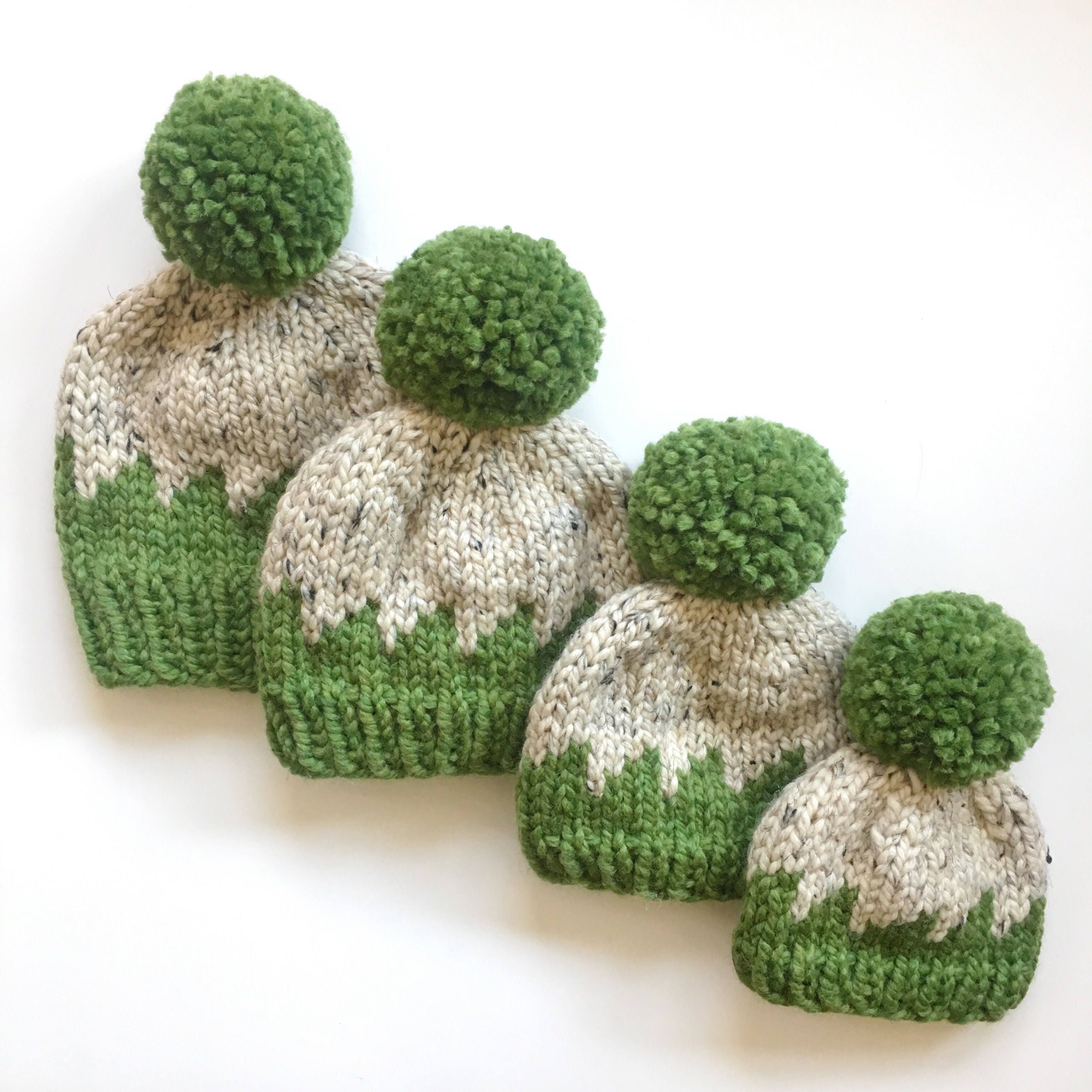 Mountain Peaks Hat Knitting Pattern Etsy