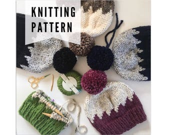Mountain Peaks Hat - Knitting Pattern