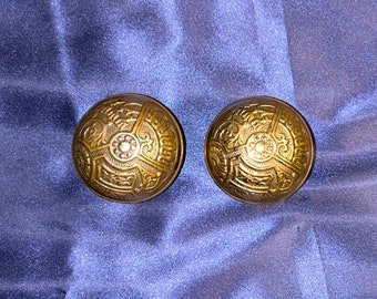 Antique Brass Eastlake Doorknobs ca 1886