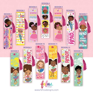 Personalised Girl’s Metal Bookmark: Custom Name Black Girl Magic Diverse Reader Gift