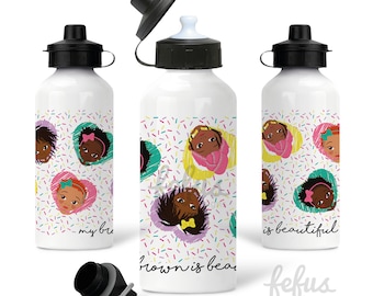 My Brown Is Beautiful Aluminium Water Bottle | Gifts for Girls