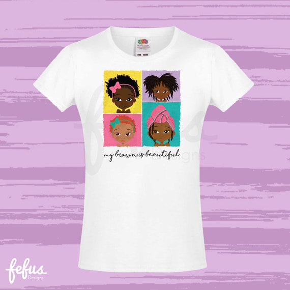 brown skin girl tee