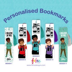 Custom Metal Bookmarks for Boys | Empower Young Readers with Affirmations Gift | Personalised Reader Gift for Boys Bookmarks |
