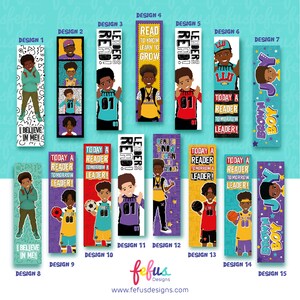 Little Leaders Boys Bookmark: Black Boy Joy Hand-illustrated Stationery ...
