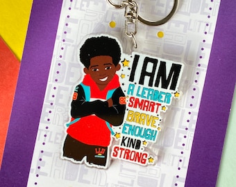 Black Boy Joy Affirmation Keyring | Bag Charm | Black Boy | diversity keychain | Positive | Multicultural | Empowering Boys | Gifts for Boys
