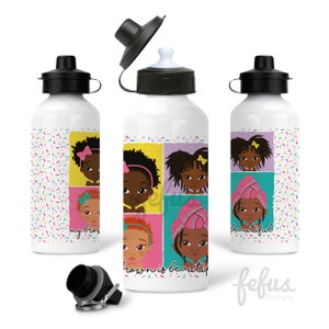 Black Girl Magic Aluminium Water Bottle | Girls Gifts | Back to school drinks bottle | Sports bottle | Birthday | Christmas | Kwanzaa gift