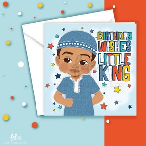 d'anniversaire de garçon musulman | de voeux islamiques pour enfants | Musulmans métis | Ramadan | Célébration | Garçons multiculturels | Donner du pouvoir aux garçons