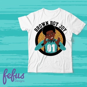 Maglietta Brown Boy Joy / Maglietta Black Boy Joy / Diverso / Afroamericano / Eccellenza nera / Empowering Boys / Bambini con capelli afro / Carino / Melanina