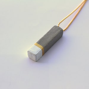 Concrete, concrete, concrete necklace long necklace, location necklace, gold necklace, minimalist necklace, minimalist necklace, graphic necklace