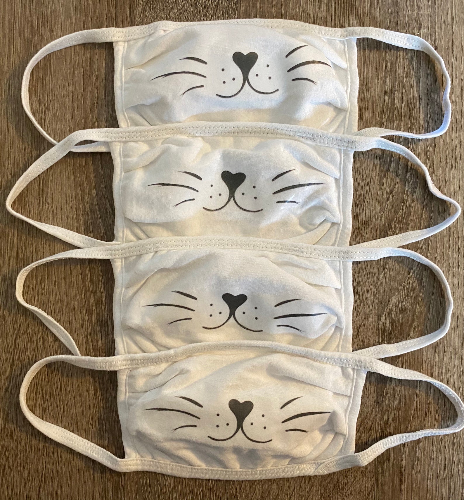 Cat Face Whiskers Kitty Halloween Face Mask 100 Cotton Cute &amp; Etsy