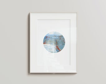 Abstract Planet illustration, modern minimalist art, high quality giclee print, naturalistic pattern, unique home decor