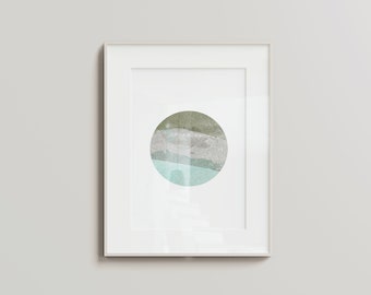 Abstract Planet illustration, modern minimalist art, high quality giclee print, naturalistic pattern, unique home decor