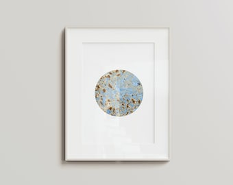 Abstract Planet illustration, modern minimalist art, high quality giclee print, naturalistic pattern, unique home decor