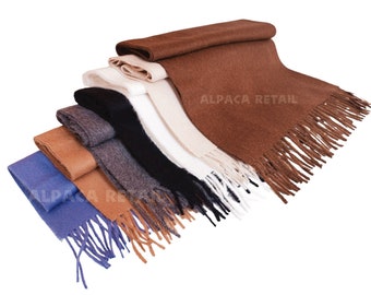 Echarpe triangle / châle en baby alpaga - noir
