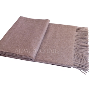 SAND Authentieke Baby Alpaca Plaid -Deken gemaakt in Peru Authentieke alpacavezel