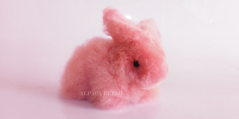 8 IN Rabbit Peruvian Gift Handmade Alpacafur Stuffed Animal Plush ...