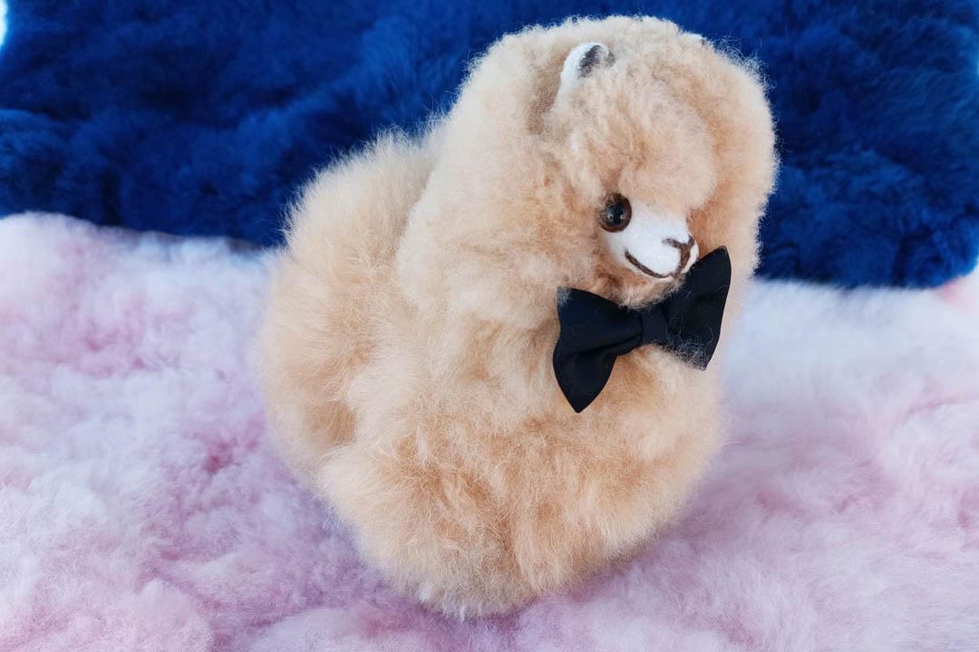 7.5インチ - ベージュの手作りアルパカぬいぐるみぬいぐるみアルパカ