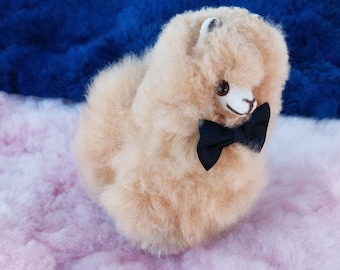 7,5 IN - beige handgemaakte alpaca knuffeldier pluche alpacabont/teddyalpaca staande handgemaakte Peruaanse alpacabont dier speelgoed