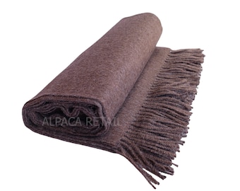 Authentic Baby Alpaca Throw -Blanket made in Peru Authentic alpaca fiber
