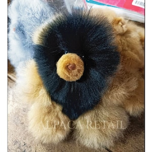 6 IN BEIGE Alpaca Fur Teddy Bear Real Alpaca fur-Stuffed Toy -Peruvian Toy from Artisans Alpaca Stuffed Animals-