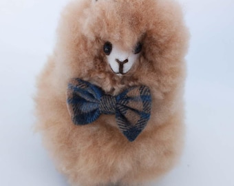 7,5 IN - beige handgemaakte alpaca knuffeldier pluche alpacabont/teddyalpaca staande handgemaakte Peruaanse alpacabont dier speelgoed