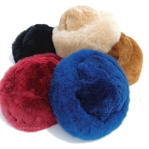 Premium Baby Alpaca fur hat -russian hat, cossack hat, alpaca fluff assorted colors