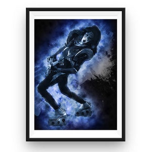 Kiss Ace Frehley Art Classic Pose Poster Art