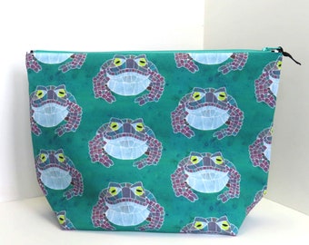 Toad Recycled Canvas Storage Bag, Eco-friendly Travel Bag, Zipper Pouch