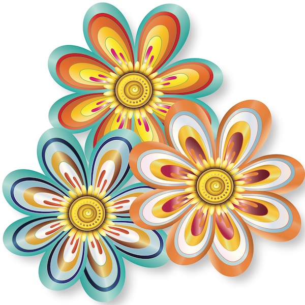 Flower Power Car Magnets