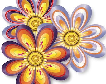 Flower Power Car Magnets