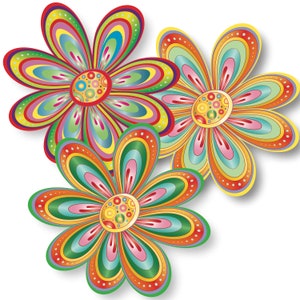 Flower Power Car Magnets