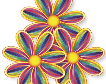 Flower Power Car Magnets