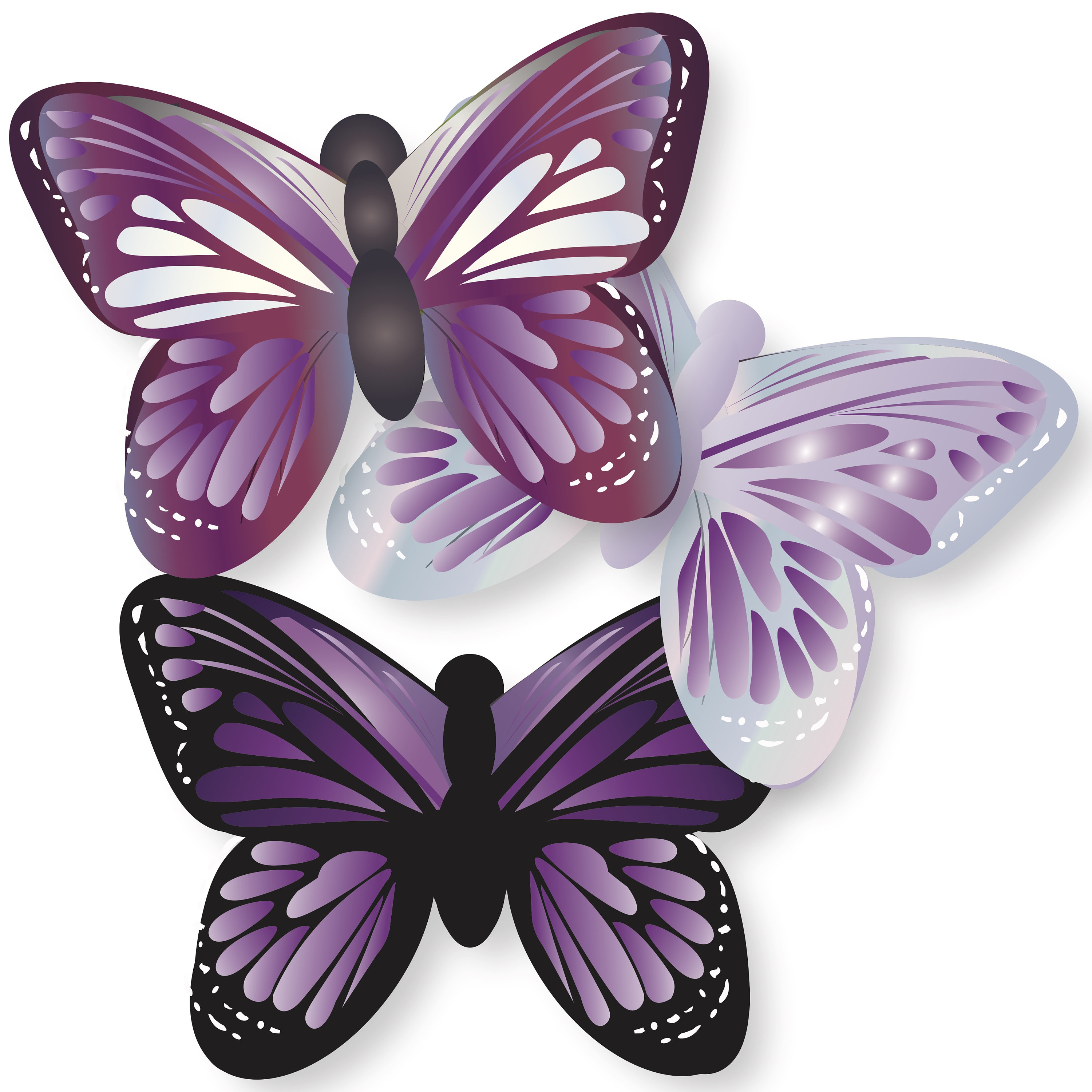 Set of 3 Butterfly Etsy