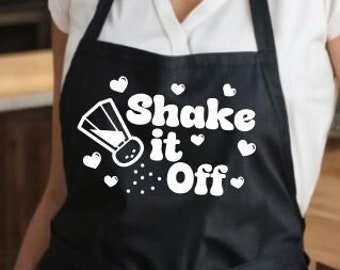 Tablier Shake It Off, noir - Tablier de cuisine pour barbecue Tablier unisexe homme femme pour grillades drôle Taylor Swift