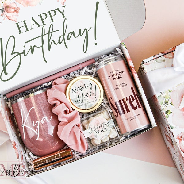 Happy Birthday Box, Best Friend Birthday Gift Box, Birthday Care Package,Birthday Gift For Her,Care Package For Her, BL FLORAL 1