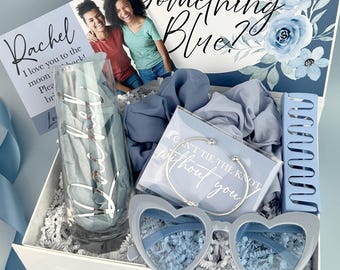Will You Be My Bridesmaid Personalized Sunglass Gift In Dusty Blue, Maid of Honor Box, Bridesmaid Proposal,