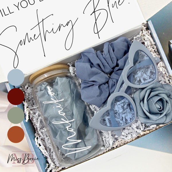 Dusty Blue ,Will You Be My Bridesmaid Gift,Bridesmaid Proposal Box Set,Bridal party proposal,Bridal Party Proposal Gift Box