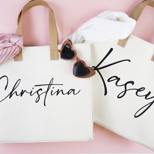 Bridesmaid Tote Bags, Personalized bridesmaid bags, Bridal party, Bridesmaid gifts, Maid of honor tote, Custom bridesmaid tote bags, Canvas