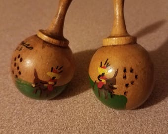 Wooden Salt and Pepper St. Thomas VI