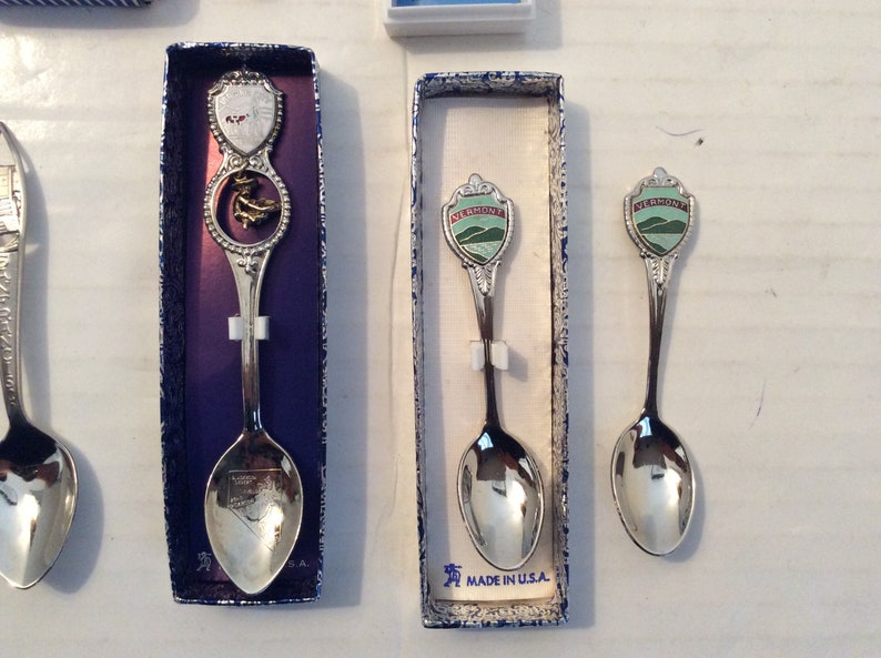 13 x Collectable Souvenir Spoons From The USA Etsy