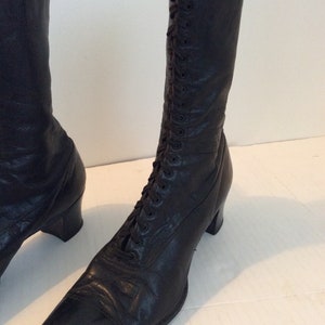 victorian style black lace up boots